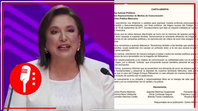 Duro golpe a Xóchitl Gálvez: Familias de los fallecidos en el Colegio Rébsamen piden que no se use políticamente su caso; anuncian demanda