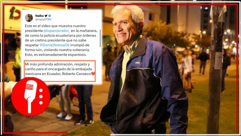 Admiración y respeto: Mexicanos en redes sociales se solidarizan con Roberto Canseco por haber defendido en todo momento la soberanía de México y el derecho internacional ante asalto ordenado por Daniel Noboa