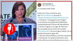 El periodista Amir Ibrahim desmiente a Xóchitl Gálvez: Presenta en un tweet afrimaciones falsas que dijo la prianista durante el debate