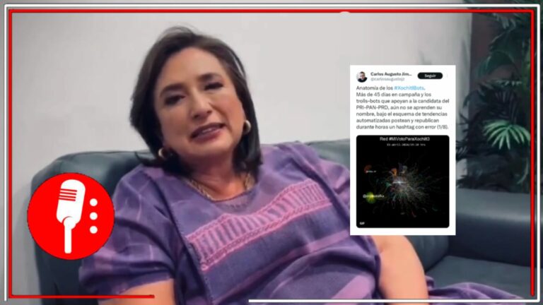 Ni con trolls y bots logra crecer: Carlos Augusto Jiménez describe la anatomía de los &#8220;Xochibots&#8221;, que no se aprenden el nombre de Xóchitl Gálvez y continúan inflando tendencia con errores