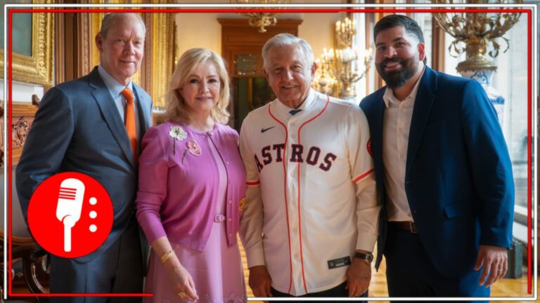 El presidente López Obrador se reúne con directivos de los Astros de Houston y los Rockies de Colorado, previo a su gira por los estados del sureste de México
