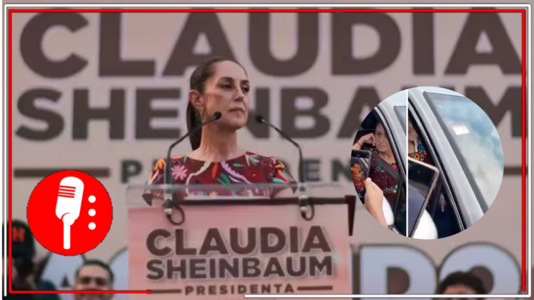 Extraño encuentro durante su gira de campaña, ¿montaje de Latinus?: En un encuentro presenciado únicamente por Latinus, hombres encapuchados retienen momentáneamente a Claudia Sheinbaum en Chiapas. La cantidata descarta que sean miembros del crimen organizado