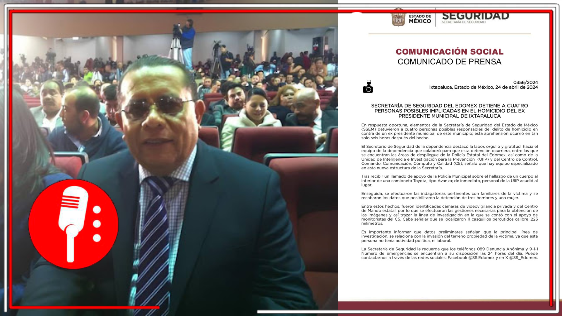 La gobernadora del Estado de México, Delfina Gómez, toma acción en el homicidio del ex alcalde de Ixtapaluca, Fernando Fernández, y anuncia detención de sospechosos