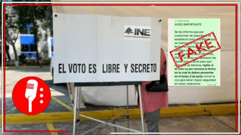 No caigas en el montaje de la derecha: Falso que por &#8220;seguridad&#8221; la elección federal se vaya a realizar en dos fechas; la jornada electoral se celebrará el próximo dos de junio