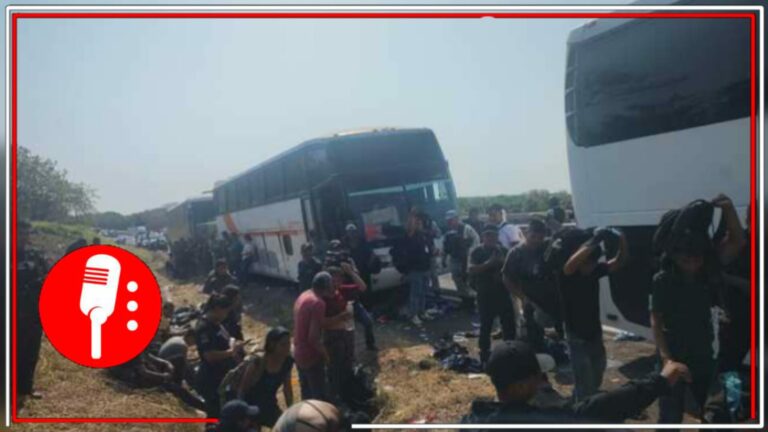 México protege a los migrantes: El INM auxilió a 407 personas extranjeras que fueron abandonadas en tres autobuses en Veracruz, mostrando el humanismo y compromiso con los desplazados