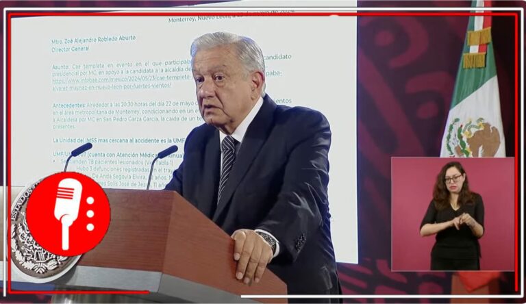 AMLO envía su pésame a familiares de personas que fallecieron tras desplome del templete de Álvarez Máynez en Nuevo León (VIDEO)
