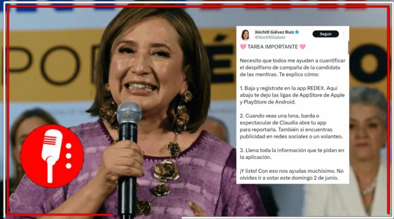 Xóchitl admite su derrota y comienza a buscar pretextos para impugnar la elección en la que arrazará Claudia Sheinbaum; su pretexto serán los espectaculares y lonas de la 4T