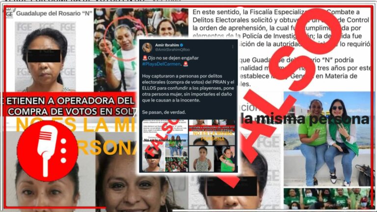 Falso que autoridades detuvieron a &#8220;operadora del Verde&#8221; en Playa del Carmen; la mujer arrestada por la compra del voto milita en el PRIAN y opera para Lili Campos (FOTOS)