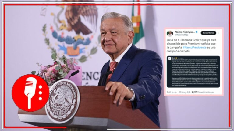 Ni con la guerra sucia la derecha logra crecer: Grok, la IA de X, señala que la tendencia #NarcoPresidente es una campaña impulsada por bots y que tendría un costo de 25 mdd