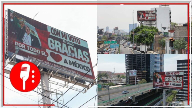 Amor con amor de paga: Habitantes de la CDMX instalan espectaculares para expresar su agradecimiento al presidente López Obrador, “con mi voto te digo gracias”