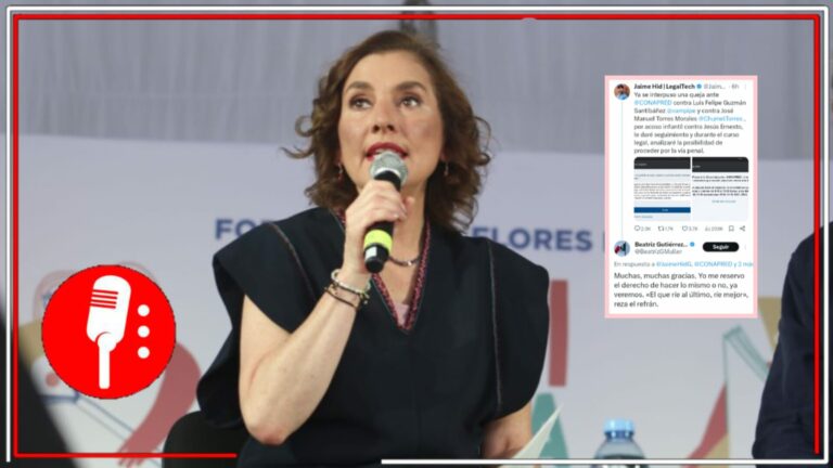 “Muchas, muchas gracias”: Beatriz Gutiérrez Müller agradece las muestras de apoyo ante los ataques contra su hijo; interponen queja ante la CONAPRED en contra de Chumel Torres y Felipe Guzmán