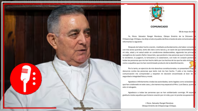 Habemus perdón: Tras su falso secuestro y ser encontrado con medicamentos y drogas, el monseñor Salvador Rangel anuncia que no denunciará a ninguna persona