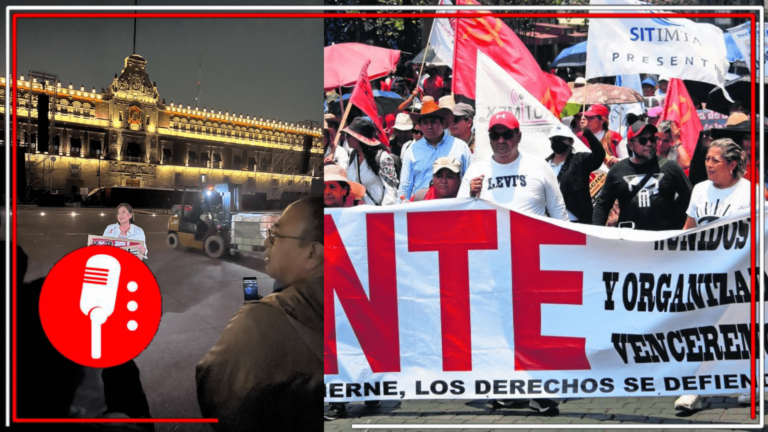 La madrugada de hoy, Xóchitl Gálvez visitó el Zócalo, pero maestros de la CNTE la corren a rechiflas; en redes cuestionan porque los maestros no reubicaron su plantón