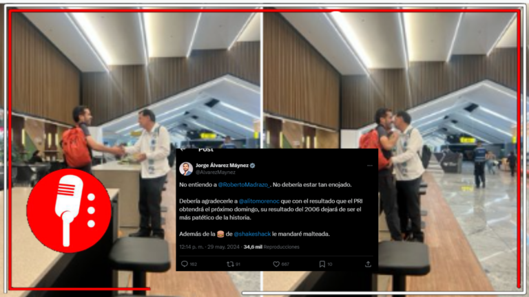 ¡Lo pusieron en su lugar!: Máynez responde a críticas de Madrazo por saludar a Fernández Noroña y le ofrece una hamburguesa para aliviar el malestar de la aplastante derrota del PRIAN este domingo