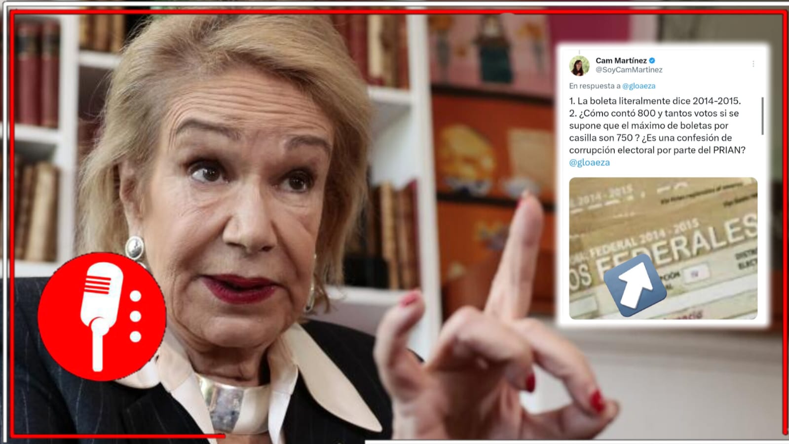 Guadalupe Loaeza usa foto de 2015 para tratar de desacreditar el histórico proceso electoral del 2 de junio y aparentemente termina confesando delitos electorales del PRIAN