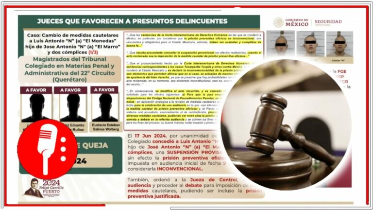 Jueces corruptos del PJ aprovecha sus últimos días en funciones para liberar a cómplices de García Luna y al hijo del “El Marro”, entre otros delincuentes de alta peligrosidad