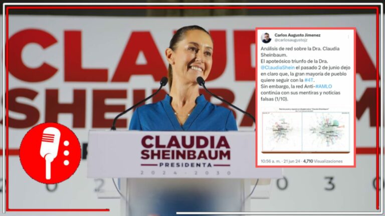 La derecha sigue difundiendo mentiras: El investigador Carlos Augusto Jiménez exhibe que el PRIAN continúa con su red bot-troll para atacar de manera sistemática a Claudia Sheinbaum y a la 4T