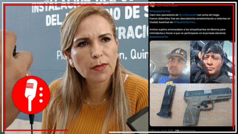 Con las manos en las armas: Detienen a presuntos operadores del PRIAN de Playa del Carmen ligados a Lili Campos. Los sujetos armados intimidaron votantes y personas que identificaron como simpatizantes de Morena.