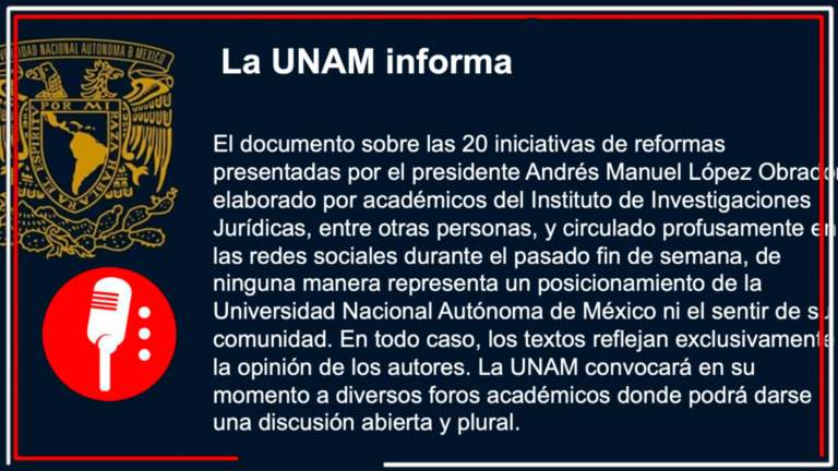 ¡Los académicos conservadores no se esconderán detrás del nombre de la Universidad!: La UNAM se deslinda del “análisis” alarmista del IIJ sobre las reformas del Plan C