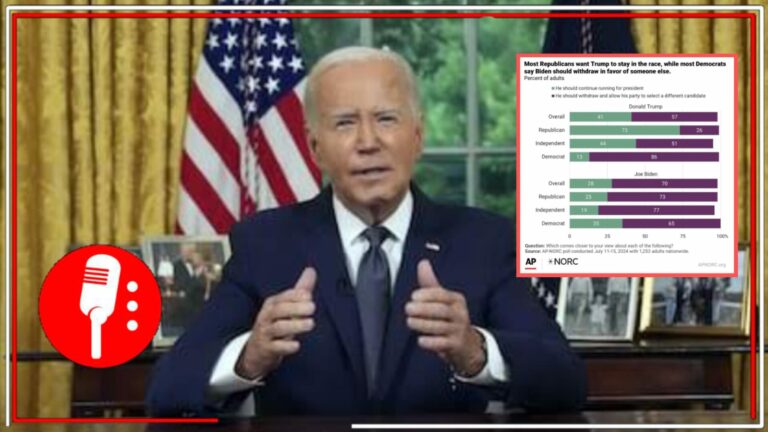 A los demócratas se les acaban las opciones: El 70% de los estadounidenses consideró que Joe Biden debe abandonar la contienda electoral; el mandatario dejaría su candidatura en caso de tener un grave problema de salud