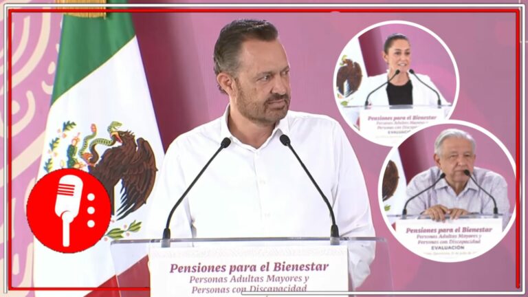 La derecha ya no tiene lugar en México: El gobernador panista Mauricio Kuri fue abucheado por miles de personas ante su pésima administración en Querétaro; AMLO y Claudia Sheinbaum salen en su rescate