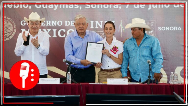 Avanza la justicia para los pueblos originarios: El gobierno del presidente López Obrador realizó la restitución de más de 45 mil hectáreas de tierras yaquis, para el beneficio de los habitantes