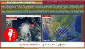 Beryl toca tierra y se degrada a nivel 1; alerta roja sigue activada en Quintana Roo y Yucatán mientras autoridades piden que la gente se mantenga en resguardo