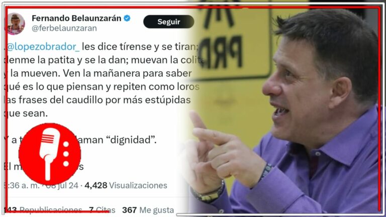 Por eso nunca ha ganado una elección: Fernando Belaunzarán se lanza contra más de 30 millones de mexicanos e insinúa que son “mascotas” de AMLO; “piensan y repiten como loros”, acusó