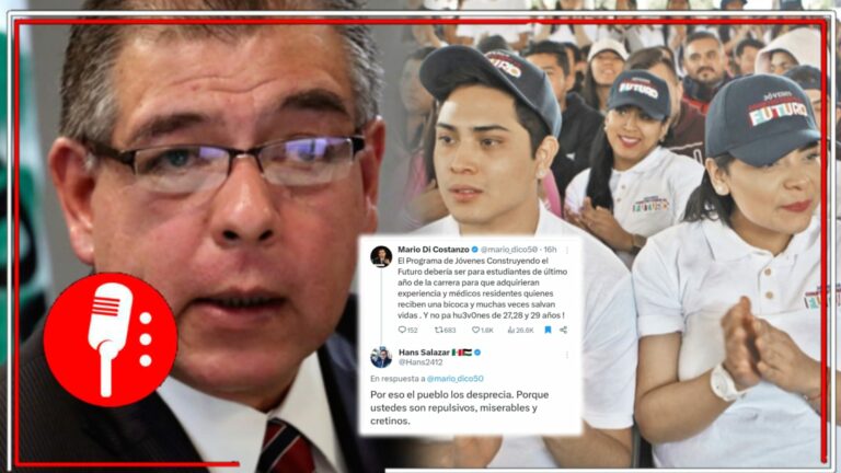 Por eso el pueblo los desprecia: Mario Di Costanzo exige que se retire el apoyo de Jóvenes Construyendo el Futuro a &#8220;huevones&#8221; de más de 25 años; en redes lo llaman &#8220;miserable, repulsivo y cretino&#8221;