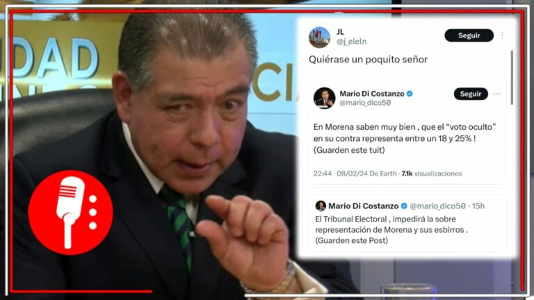 Están desesperados y ansiosos por que se viole la Constitución: Mario Di Costanzo, siempre equivocado analista de la derecha, asegura que el TEPJF fallará contra la mayoría de Morena que respaldan más de 30 millones