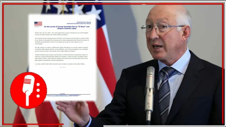 Ken Salazar, embajador de Estados Unidos en México confirma que Ovidio Guzmán sigue en prisión, sin embargo, no dio más detalles sobre el hijo de “El Chapo”