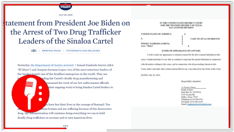 Joe Biden confirma la detención de &#8220;El Mayo&#8221; y uno de los &#8220;Chapitos&#8221;; se presume que Zambada se enfrenta más de 30 cargos en distintos estados del país norteamericano
