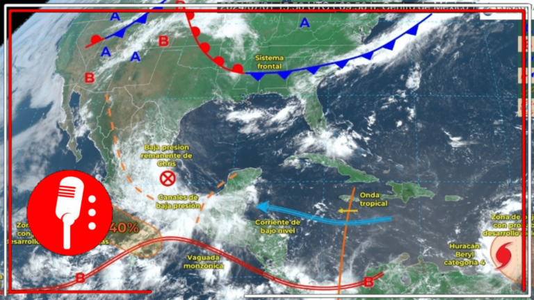Las costas mexicanas se preparan para que sigan las tormentas: Huracán Beryl podría impactar dos veces esta semana, alerta el SMN