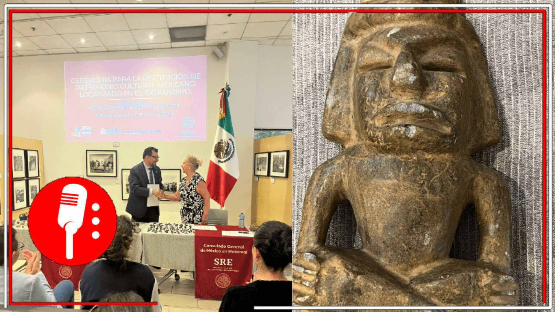 Continúa la histórica recuperación del patrimonio cultural de nuestro país que fue saqueado:  Canadá devuelve 257 piezas arqueológicas a México