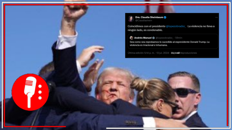AMLO y Claudia Sheinbaum condenan el intento de magnicidio contra Donald Trump