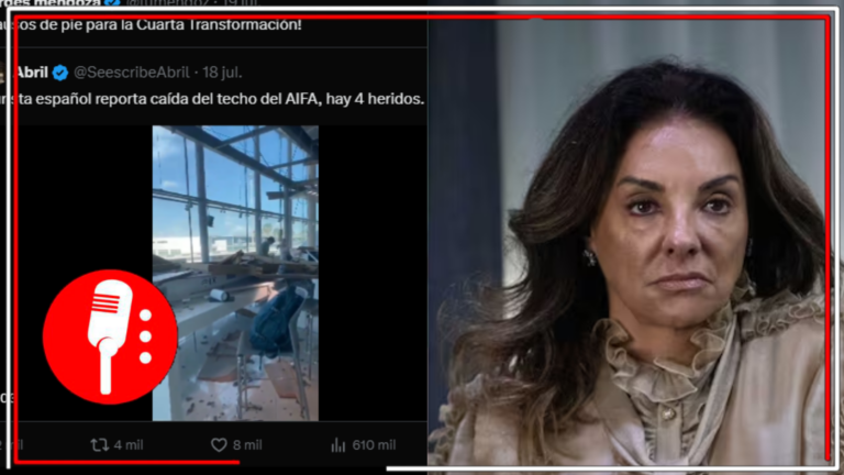 Lourdes Mendoza sigue haciendo el trabajo sucio de la derecha: Comparte vídeo engañoso sobre colapso en un aeropuerto que, según la periodista, se trataba del AIFA