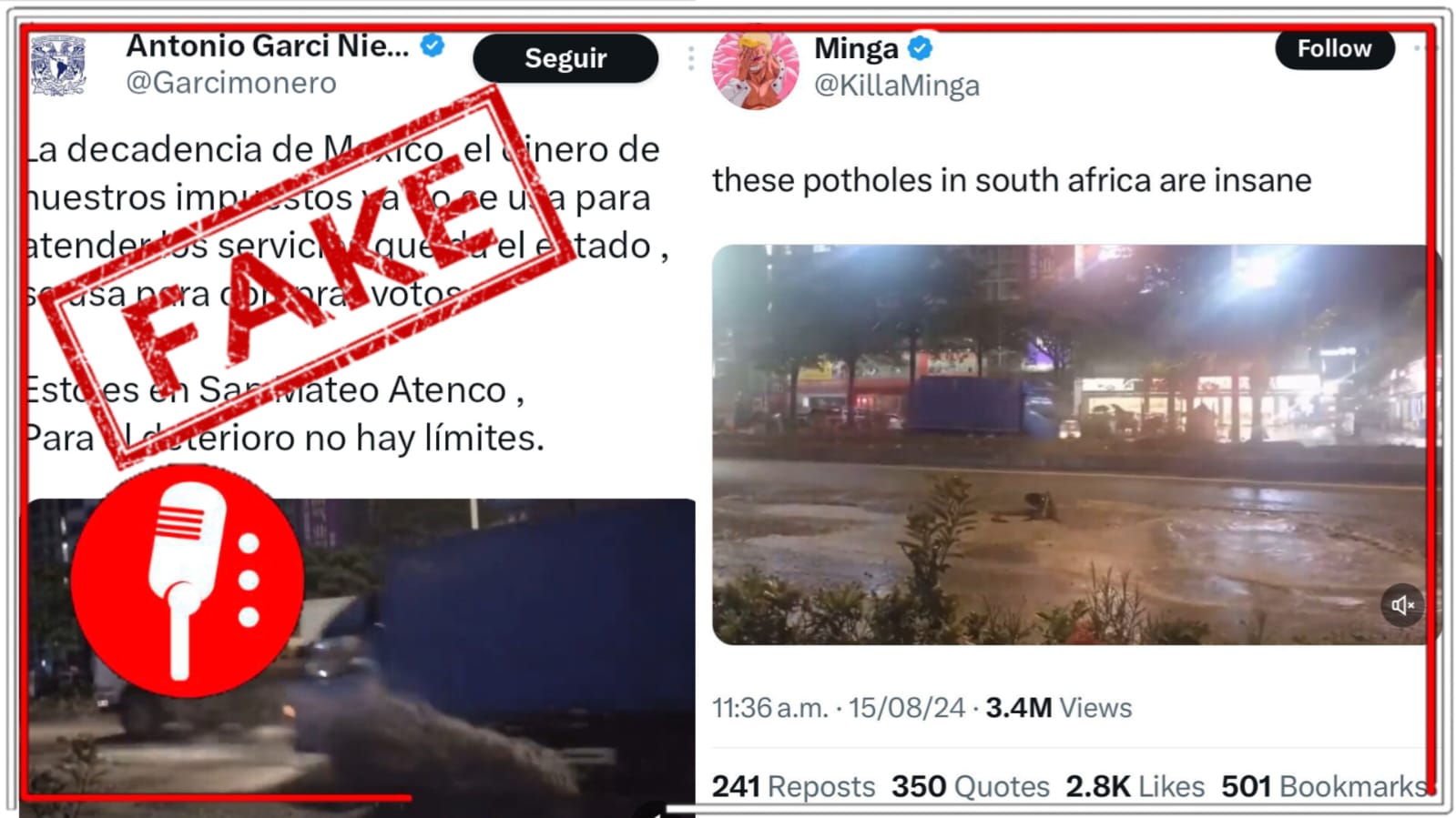 Además de plagiario, es un mal desinformador: Garcimonero trató de difundir un video para golpear a la 4T y acusar el deterioro de las carretas en San Mateo Atenco; en redes lo desmintieron y exhibieron que el material es de Sudáfrica