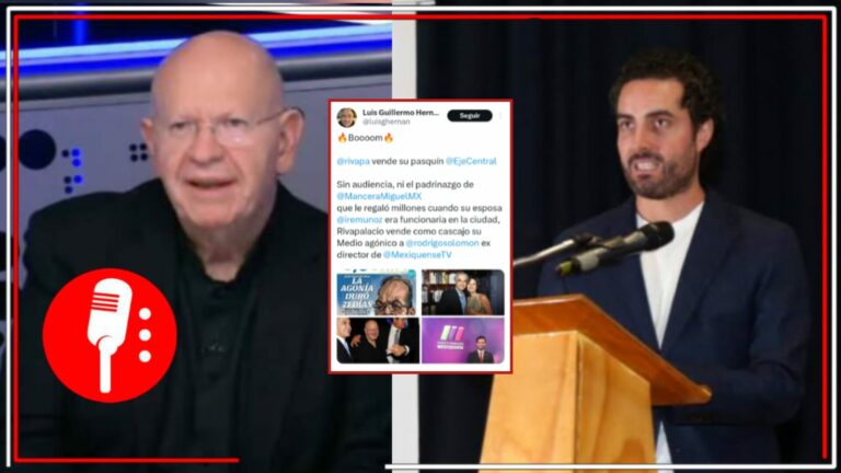 Sin audiencia y sin chayote, un pasquín más cae: Raymundo Riva Palacio, abierto opositor de la 4T, vende su agónico medio, Eje Central, al priista Rodrigo Solomon, ex director de Mexiquense TV