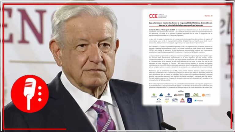 AMLO condena que el Consejo Coordinador Empresarial pida que se viole la Constitución para que Morena y aliados no tengan mayoría en el Congreso de la Unión