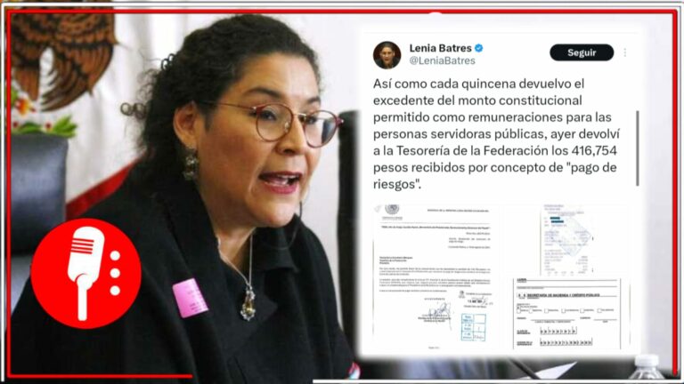 La honestidad es el blindaje de la ministra del pueblo: Lenia Batres muestra que devolvió casi medio millón de pesos que le correspondían por  concepto de &#8220;pago de riesgos&#8221;.