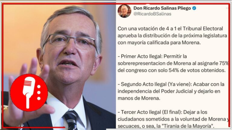 El usurero y deudor fiscal sabe que tendrá que pagar: Salinas Pliego llora ante mayoría de Morena en San Lázaro