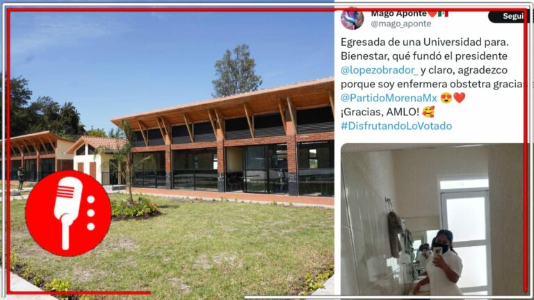 Egresada de la Universidad para el Bienestar “Benito Juárez”, agradece a AMLO haber podido estudiar enfermería obstétrica