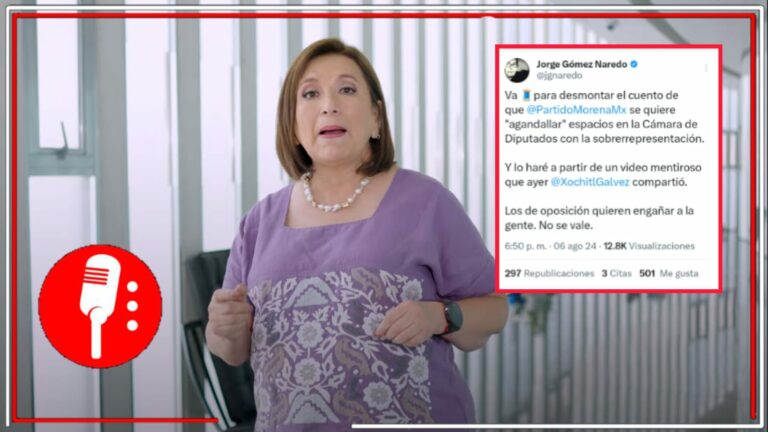 La derecha quiere engañar al pueblo de México: El periodista Jorge Gómez Naredo echó abajo el cuento de Xóchitl Gálvez, quien acusó que Morena y sus aliados se quieren robar espacios en la Cámara de Diputados 