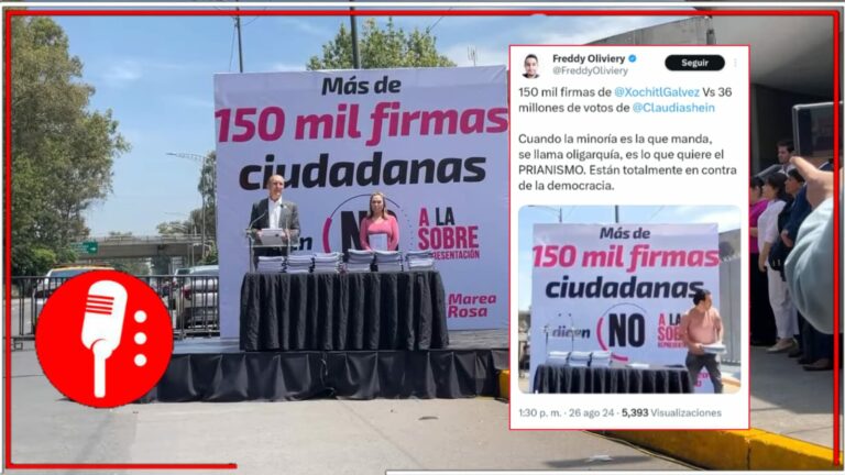 La Marea Rosa insiste con su cuento de la falsa sobrerrepresentación de la 4T en el Congreso, pero internautas los exhiben por atentar contra la “democracia” y les recuerdan que 36 millones son más que 150 mil firmas