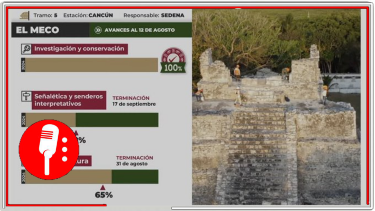 ¡El progreso y la prosperidad de la mano con el rescate arquelógico!: Tulum completa 100% en trabajos de conservación de infraestructura en zonas del Tramo 5 Sur del Tren Maya