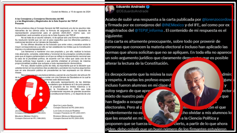 Eduardo Andrade evidencia la ignorancia de Ciro Murayama, Lorenzo Córdova y otros “defensores” del pueblo por pedir al INE no respetar los resultados electorales para evitar “sobrerrepresentación”