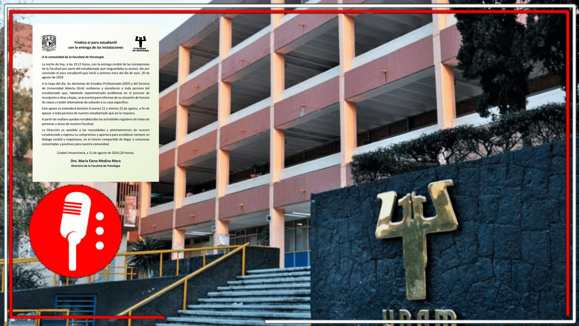 Aunque el paro en la Facultad de Psicología ha terminado, comunidad estudiantil denuncia que no han resuelto los problemas en el proceso de inscripción