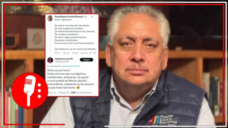 No les alcanzó ni para el berrinche: Internautas tunden a Acosta Naranjo, tras calificar como “sumisos” a millones de mexicanos que apoyan a AMLO