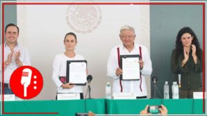 AMLO y Claudia Sheinbaum firman acuerdo para dar continuidad a los trabajos de rescate en Pasta de Conchos y El Pinabete 