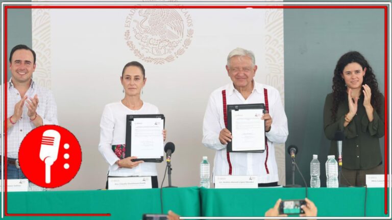 AMLO y Claudia Sheinbaum firman acuerdo para dar continuidad a los trabajos de rescate en Pasta de Conchos y El Pinabete 